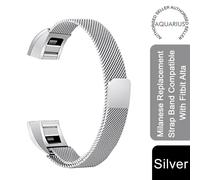 Aquarius Milanese Replacement Strap Band Compatible With Fitbit Alta, Silver