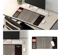 Aquarius Multifunctional Mouse Mat Brown - Premium Desk Pad For Site Office, Workshop & Home Study