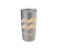 Aquarius Paperfolding Zodiac Graphic Stainless Steel Insulated Tumbler