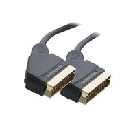 AQUARIUS Premium 5M Metre 21 Pin Gold Scart Lead Cable - DOUBLE SHIELDED