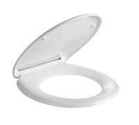 AQUARIUS Premium Oval Soft Close Toilet Seat in White Aquarius White
