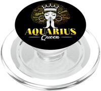 Aquarius queen black woman birthday sign praying sista PopSockets PopGrip for MagSafe