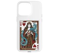 Aquarius Queen of Hearts | Heart Picture Playing Card Case for iPhone 15 Pro Max