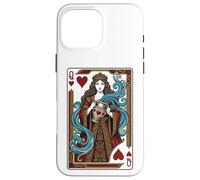Aquarius Queen of Hearts | Heart Picture Playing Card Case for iPhone 16 Pro Max