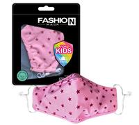 Aquarius Reusable Face Mask Comfortable And Breathable For Kids, Pink Stars