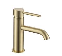 Aquarius Rf-Series Cold Start Mono Basin Mixer Tap Inc Waste Brushed Brass