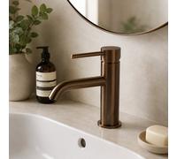 Aquarius Rf-Series Cold Start Mono Basin Mixer Tap Inc Waste Brushed Bronze
