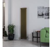 Aquarius Rivassa Vertical 2 Column Radiator 1800mm X 383mm Bronze Olive Aq810252