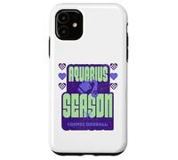 Aquarius Season Cosmic Zodiac Text Design Case for iPhone 11