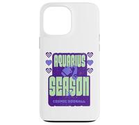 Aquarius Season Cosmic Zodiac Text Design Case for iPhone 13 Pro Max