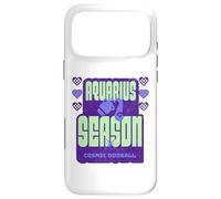 Aquarius Season Cosmic Zodiac Text Design Case for iPhone 17 Pro Max
