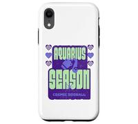 Aquarius Season Cosmic Zodiac Text Design Case for iPhone XR