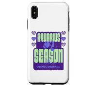 Aquarius Season Cosmic Zodiac Text Design Case for iPhone XS Max