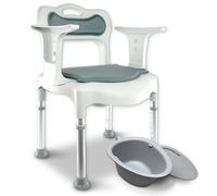 Aquarius Shower Commode Chair Perching Stool Stylish Multi-functional Adaptable Bathroom Toileting Mobility Height Adjustable Modular Easy Clean Lightweight Solution