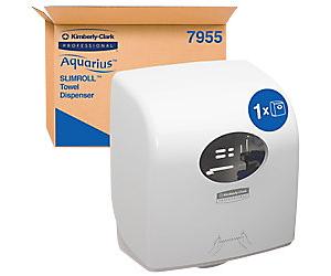 Aquarius Slimroll White Rolled Paper Hand Towel Dispenser 7955 1 Dispenser