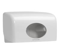 Aquarius Small Roll Double Toilet Roll Dispenser 6992 - 1 x White Toilet Paper Dispenser