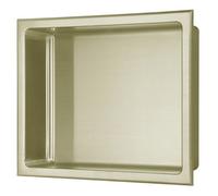 Aquarius Stainless Steel Recess Shower Niche 305 X 360mm In Brushed Brass