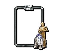 AQUARIUS Star Wars R2-D2 & C-3PO Magnetic Picture Frame - Large Photo Frame Magnet for Refrigerator, Locker, Whiteboard - Officially Licensed Star Wars Merchandise & Collectibles - 5.75 in