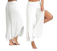 AQUARIUS Women's Spandex Harem Yoga Pants Breathable Lounge Trousers in White | Size: 3XL Aquarius White 3XL