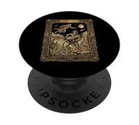 Aquarius Tarot Card Style Zodiac Astrology Symbol PopSockets Adhesive PopGrip
