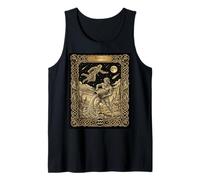 Aquarius Tarot Card Style Zodiac Astrology Symbol Tank Top