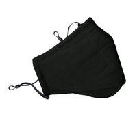 Aquarius Termin8 Triple Layer Reusable Cotton Face Mask With Activated Charcoal Filter Pocket And Nose Pin, Machine Washable - Black