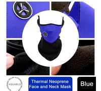 Aquarius Face Mask & Neck Warmer Trixes - Thermal Neoprene, Warm & Breathable - Blue
