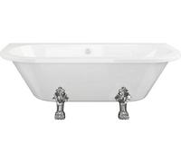 Aquarius Timeless Luxury Freestanding Back To Wall 2Th Bath With Chrome Lions Paw Feet 1700mm