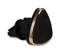 AQUARIUS Universal Magnetic Phone Car Mount, Gold Aluminium In-Car Mobile Phone Holder for Air Vent, 360° Rotation Hands-Free Cradle for iPhone & Android Smartphones