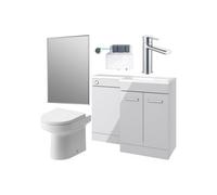 Aquarius Urbano Premium Right Hand 1000mm Vanity Unit Suite (With Back To Wall Toilet) - Grey