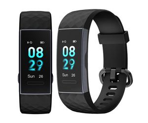 Aquarius Waterproof Ip67 Fitness Tracker Black - Heavy Duty Site Watch, Step Counter & Activity Monitor For Wet Outdoor Trade Work