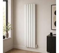 Aquarius Wave Single Panel Vertical Radiator In White - 1800 X 375mm
