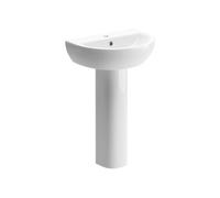 Aquarius Willow 550mm 1Th Basin With Full Pedestal Aqww1164