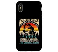 Aquarius woman magical, fearless, and free spirited essence Case for iPhone X/XS