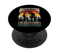 Aquarius woman magical, fearless, and free spirited essence PopSockets Adhesive PopGrip