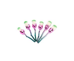 AQUARIUS Women's Beauty & the Beast-Inspired Rose 'Makeup Brushes' in Blue Aquarius Blue