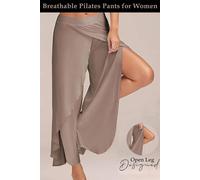 Aquarius Super Soft Modal Spandex Yoga Pilates Pants, Brown - S