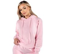 AQUARIUS Women's Womens Baby Pink Loungewear Hoodie Size L Casual Pullover Sweatshirt | Size: Large Aquarius Pink L