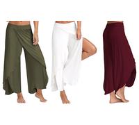AQUARIUS Super Soft Cotton Spandex Harem Style Yoga Pilates Pants, and Sizes (XXL, Black)