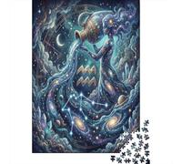 Aquarius Zodiac 1000 Piece Jigsaw Puzzle,Educational Toy,Premium Cardboard,Whimsical Challenge Celestial,Adults & Kids 14+,Home Wall Decor,Gift Idea,Stress Relief 52x38cm