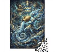 Aquarius Zodiac 1000 Piece Jigsaw Puzzle,Home Wall Decor,Educational Toy,Great Gifts,Premium Cardboard,Adults & Kids 14+,Impossible Challenge,Stress Relief 70x50cm