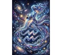 Aquarius Zodiac 1000 Piece Jigsaw Puzzle,Impossible Challenge,Educational Toy,Premium Cardboard,Adults & Kids 14+,Home Wall Decor,Gift Idea,Stress Relief 70x50cm