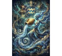 Aquarius Zodiac 1000 Piece Jigsaw Puzzle,Impossible Challenge,Stress Relief,Home Wall Decor,Great Gifts,Premium Cardboard,Adults & Kids 14+,Educational Toy 38x26cm