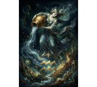 Aquarius Zodiac 1000 Piece Jigsaw Puzzle,Premium Cardboard,Educational Toy,Home Wall Decor,Gift Idea,Adults & Kids 14+,Impossible Challenge,Stress Relief 52x38cm