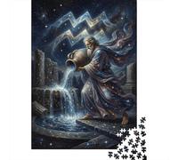 Aquarius Zodiac 1000 Piece Jigsaw Puzzle,Whimsical Challenge,Adults & Kids 14+,Home Wall Decor,Educational Toy,Premium Cardboard,Gift Idea,Stress Relief 38x26cm
