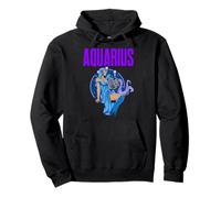 Aquarius Zodiac Astrology Water Bearer Celestial Design Pullover Hoodie