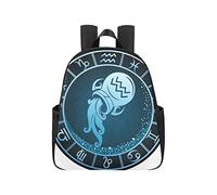 Aquarius Zodiac Beautiful Horoscope Backpacking Backpack 12.40x5.12x14.17inch Backpack for School Multipurpose Casual College Backpack Business Travel School,Office