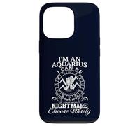Aquarius Zodiac Best Thing Worst Nightmare Quote Case for iPhone 13 Pro