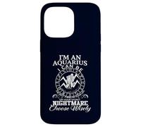 Aquarius Zodiac Best Thing Worst Nightmare Quote Case for iPhone 14 Pro Max