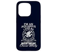 Aquarius Zodiac Best Thing Worst Nightmare Quote Case for iPhone 15 Pro